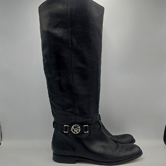 Coach Mystie Black Leather Knee High Boots - Picture 1 of 7